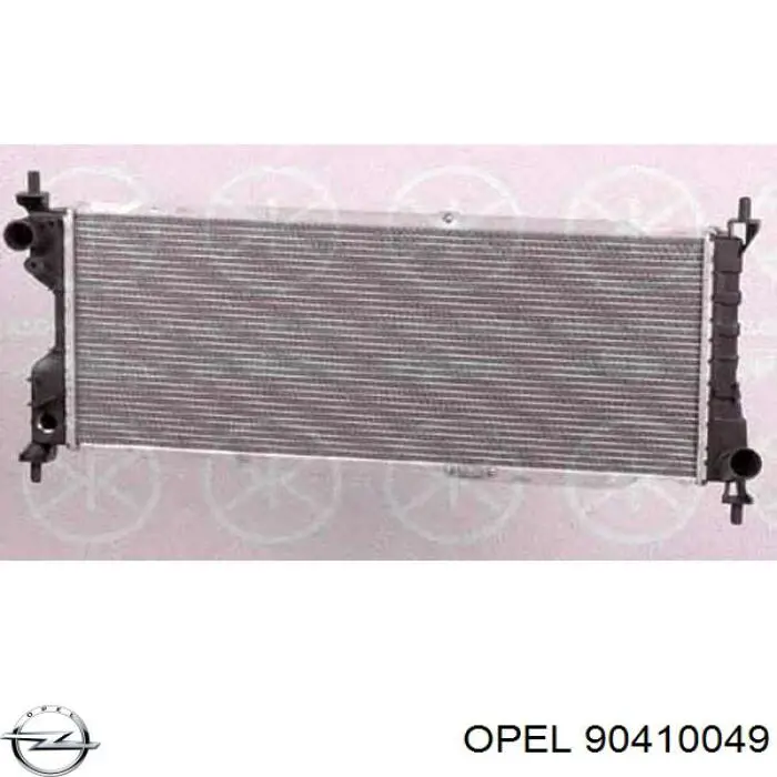 90410049 Opel radiador de esfriamento de motor