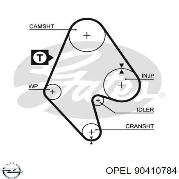 90410784 Opel ремень грм