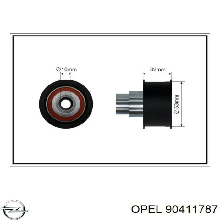 Паразитный ролик ГРМ 90411787 Opel