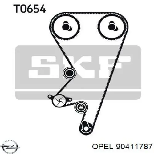 Обводной ролик ремня ГРМ Opel 90411787 цена, от 24.75 USD