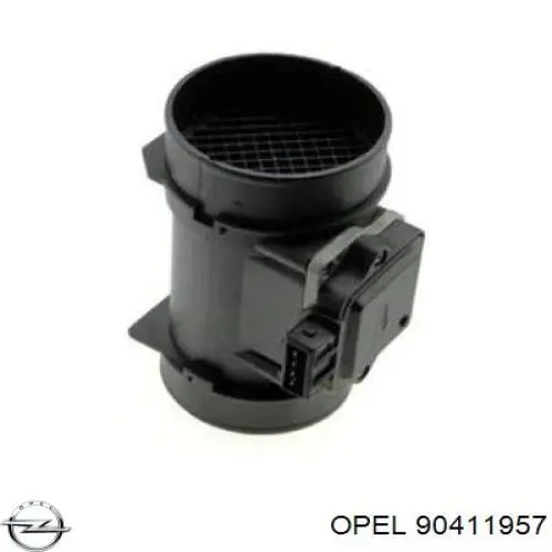 90411957 Opel sensor de fluxo (consumo de ar, medidor de consumo M.A.F. - (Mass Airflow))