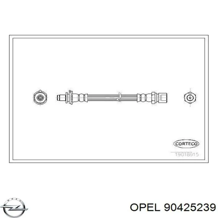 Задний тормозной шланг 90425239 Opel