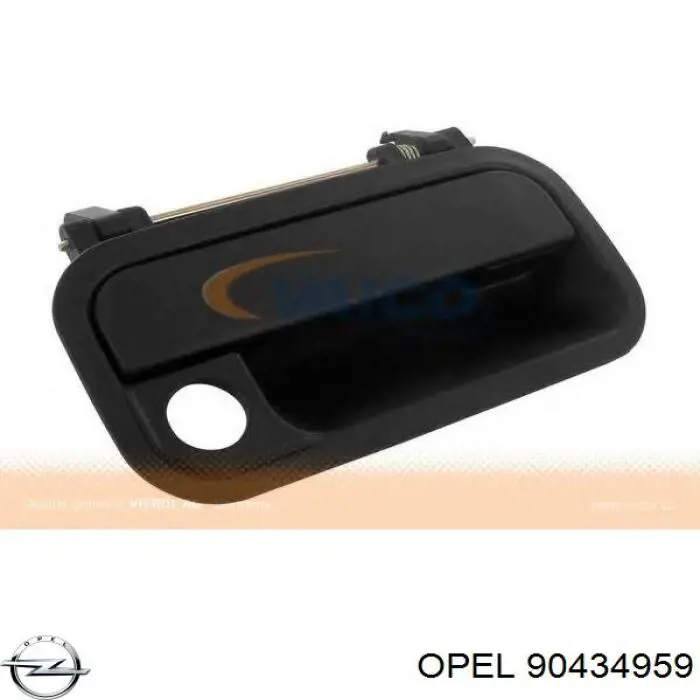 90434959 Opel maçaneta dianteira esquerda externa da porta