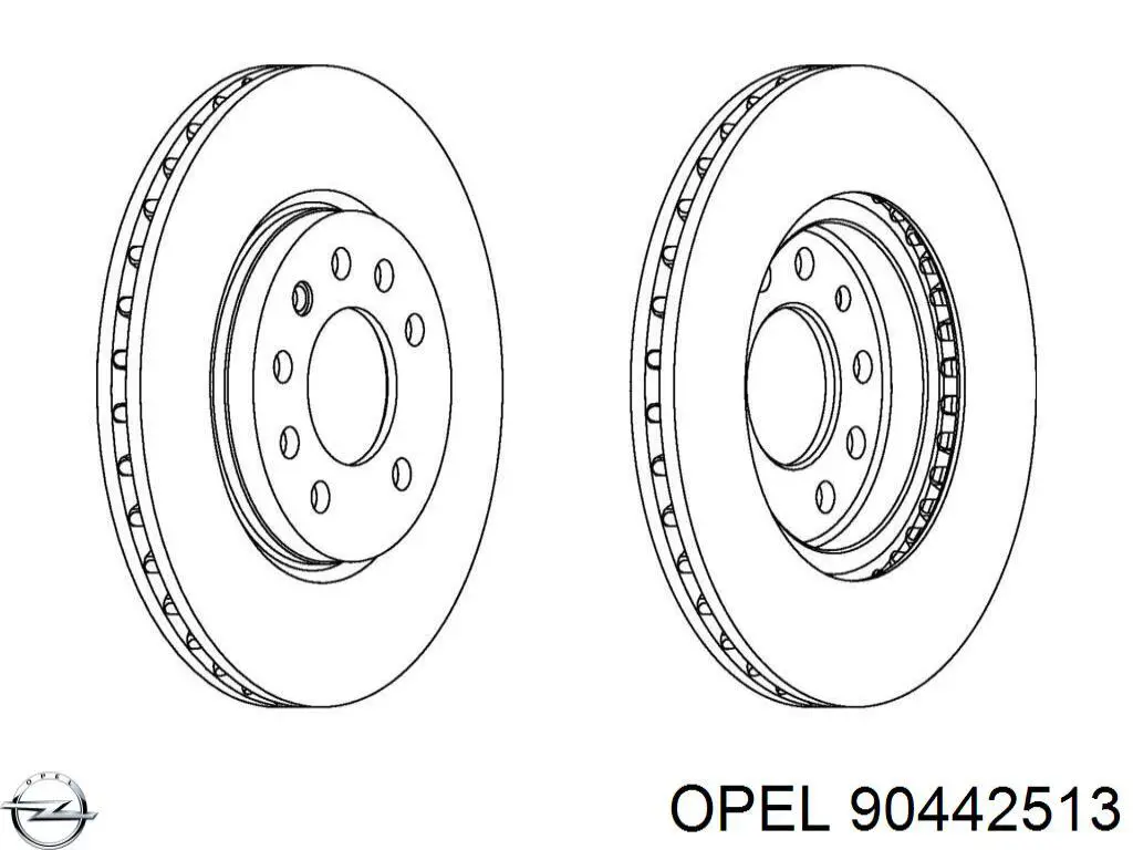 Тормоз дисковый передний Opel 90442513 цена, от 42.82 USD