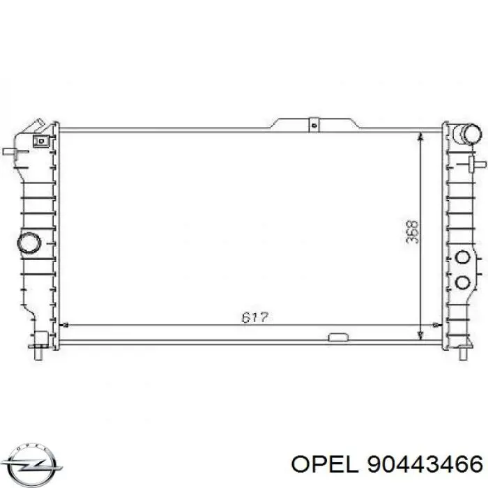 Радиатор охлаждения двигателя Opel 90443466 цена, от 51.43 USD