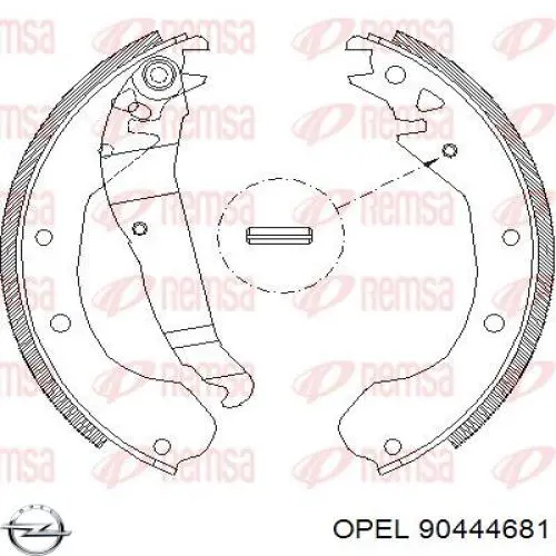 Тормоза рабочие задние ножные и тормозные барабаны Opel 90444681 цена, от 22.13 USD