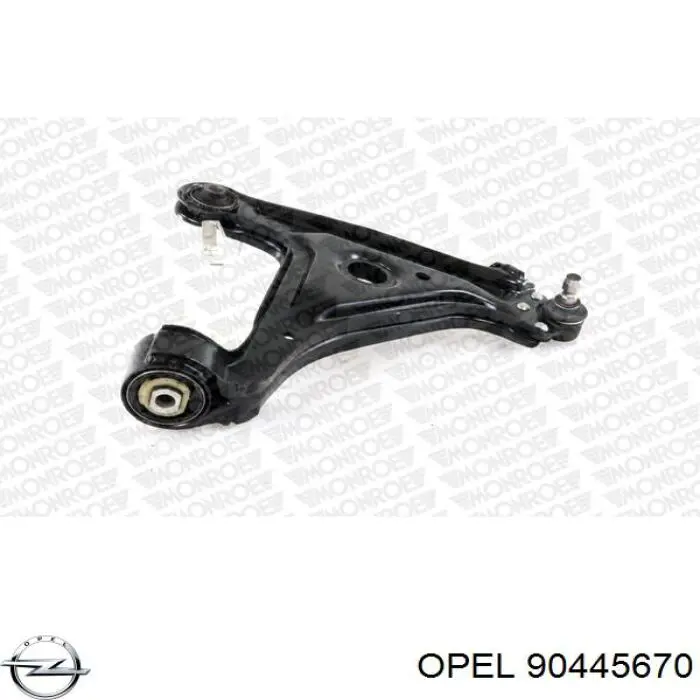 90445670 Opel Рычаг передней подвески нижний, правый