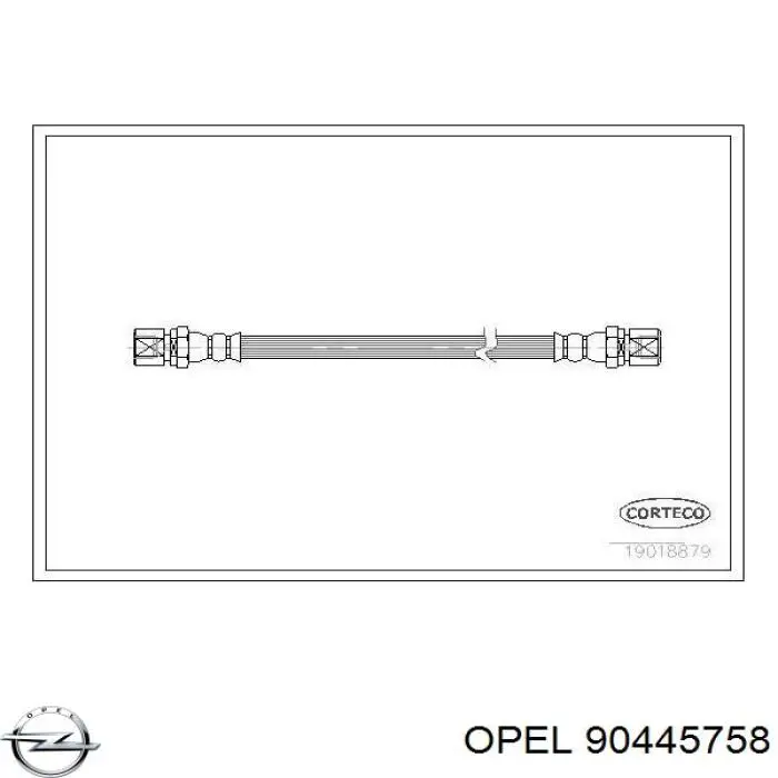 Задний тормозной шланг 90445758 Opel