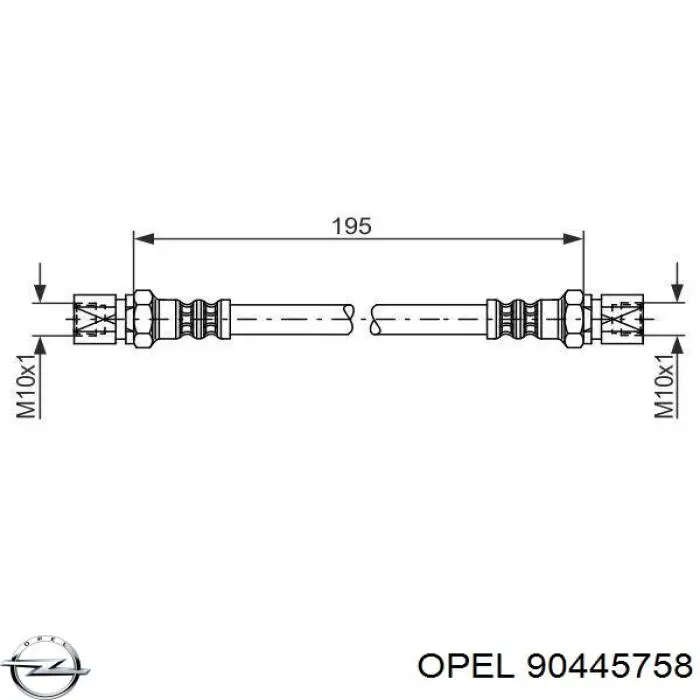 Тормозной шланг задний Opel 90445758 цена, от 4.08 USD