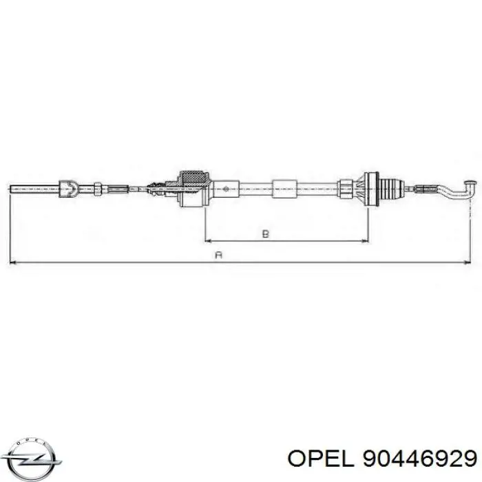 Трос сцепления 90446929 Opel