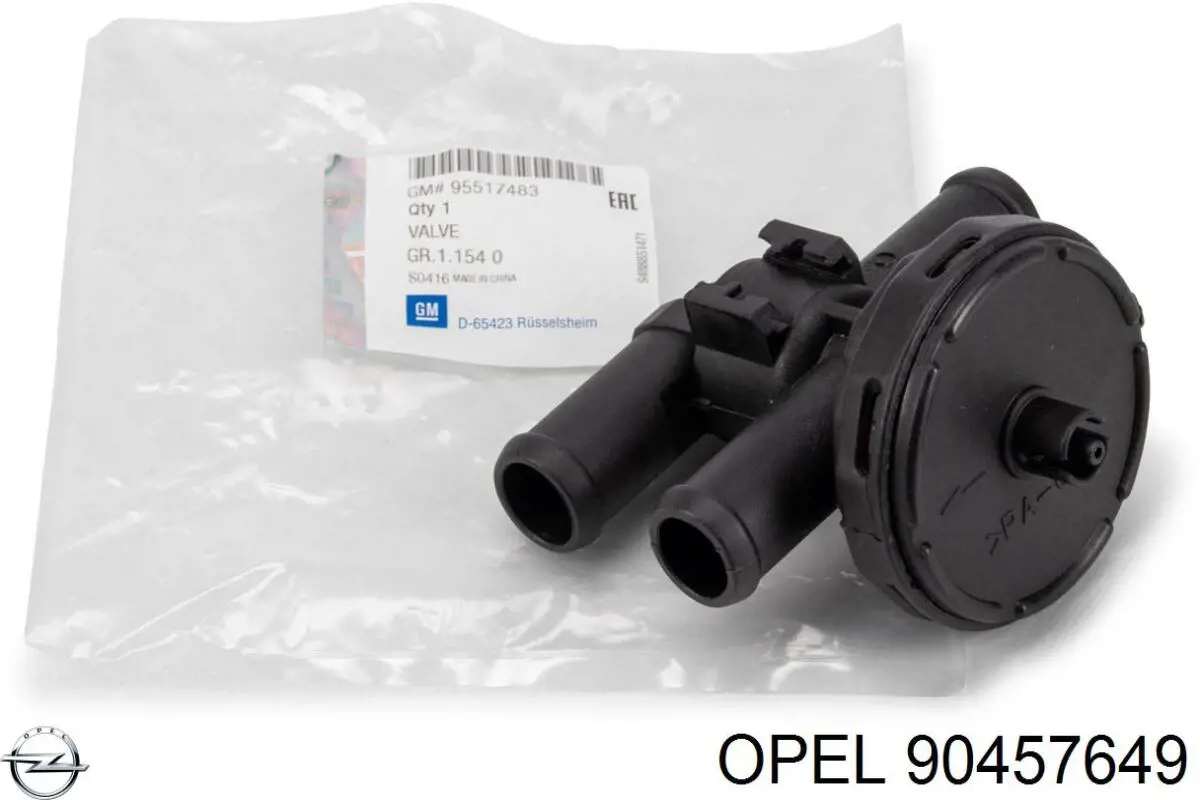 90457649 Opel Кран системы отопления