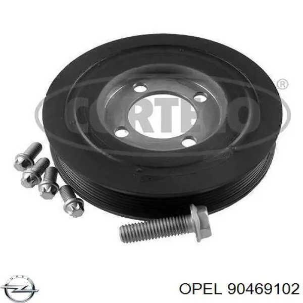 Шкив коленвала (демпфер) Opel 90469102 цена, от 54.65 USD