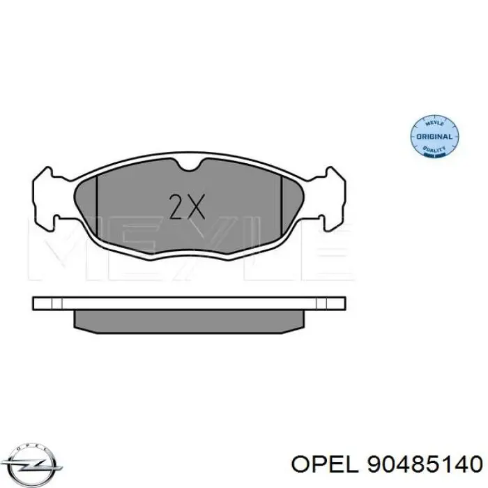 90485140 Opel колодки тормозные передние дисковые