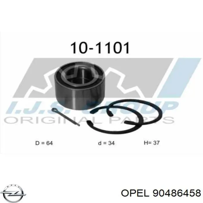 Купить 90486458 Opel Подшипник передней ступицы