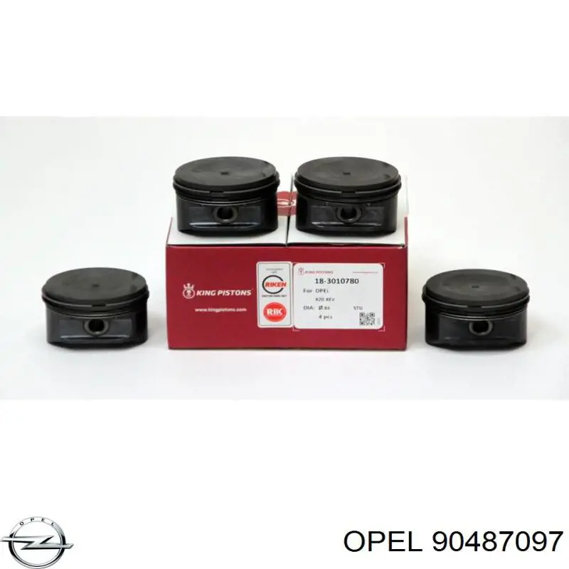 Pistão (kit para um motor), STD para Opel Omega (21, 22, 23)