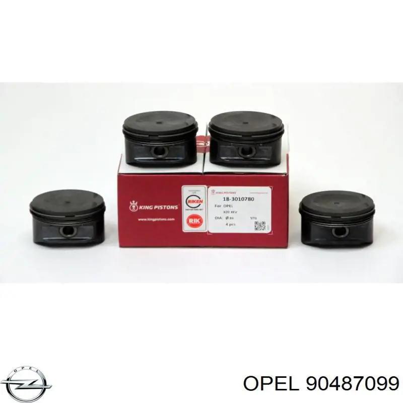 623415 Opel Поршень в комплекте на 1 цилиндр, STD
