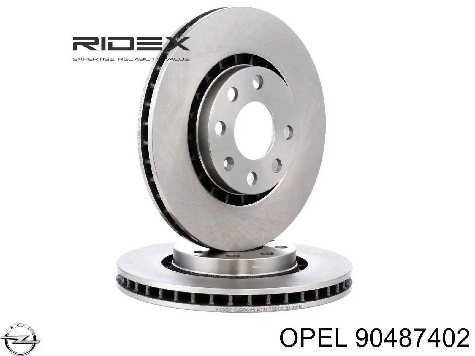 Передний тормозной диск Opel 90487402