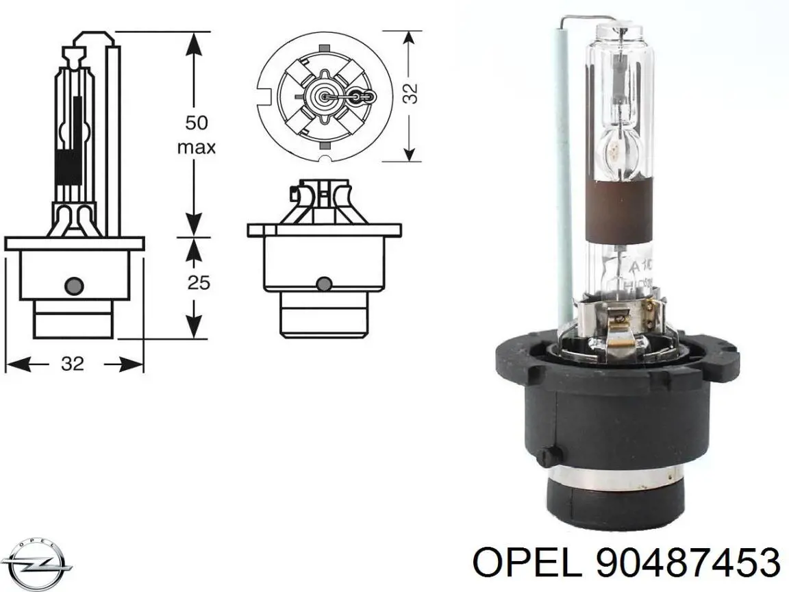 Фара правая 90487453 Opel