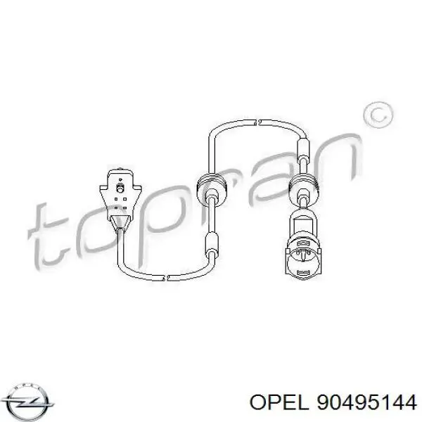 Датчик износа тормозных колодок передний 90495144 Opel