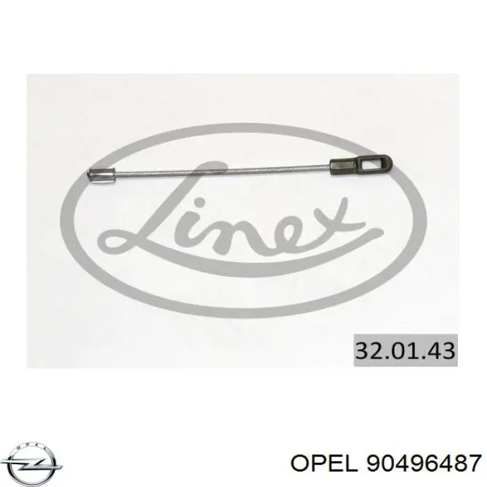 Задний трос ручника Opel 90496487 цена, от 2.67 USD