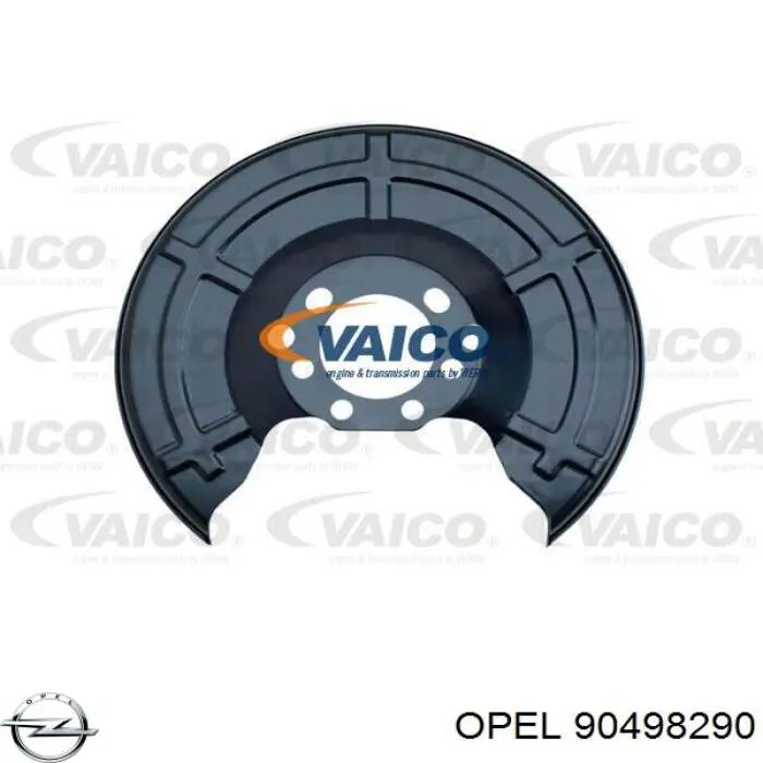 Купить 90498290 Opel Защита тормозного диска, заднего