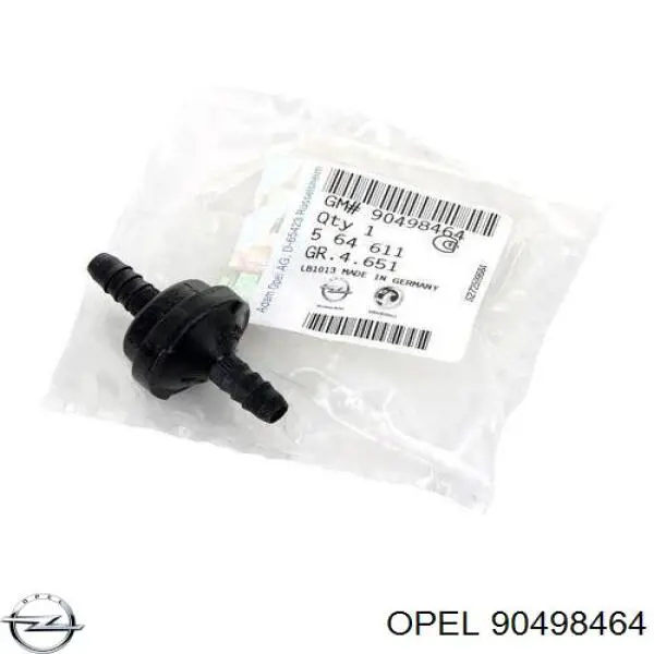 Клапан вакуумного усилителя тормозов Opel 90498464