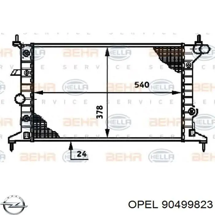 Радиатор 90499823 Opel