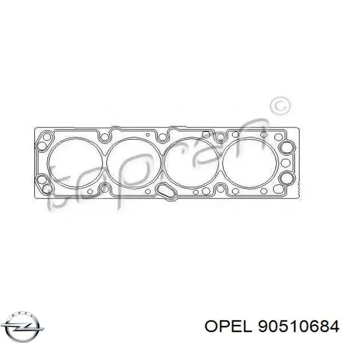 90510684 Opel Прокладка головки блока