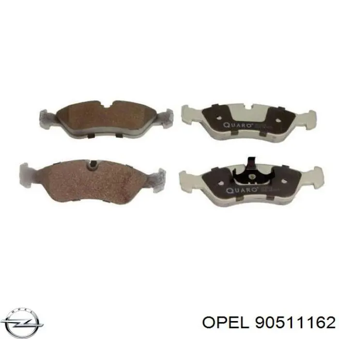 90511162 Opel колодки тормозные передние дисковые