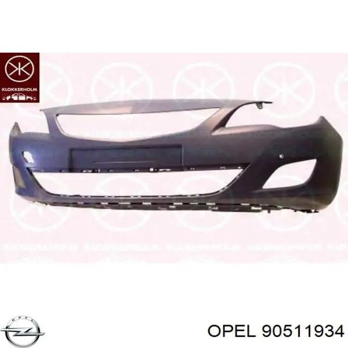 90511934 Opel pára-choque dianteiro