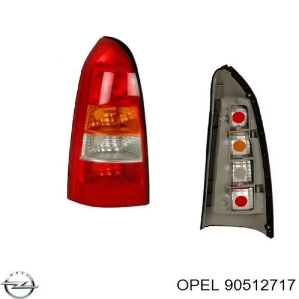 90512717 Opel фонарь задний левый