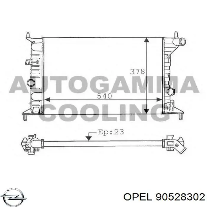 Радиатор охлаждения двигателя Opel 90528302 цена, от 47.07 USD