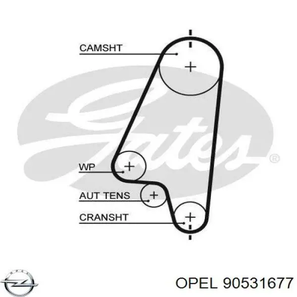 Ремень ГРМ 90531677 Opel