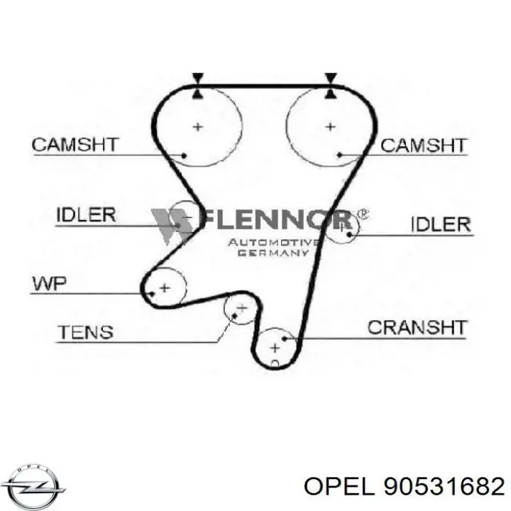 Ремень ГРМ 90531682 Opel