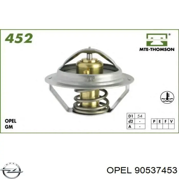 90537453 Opel термостат