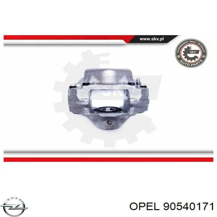 90540171 Opel Суппорт тормозной задний правый