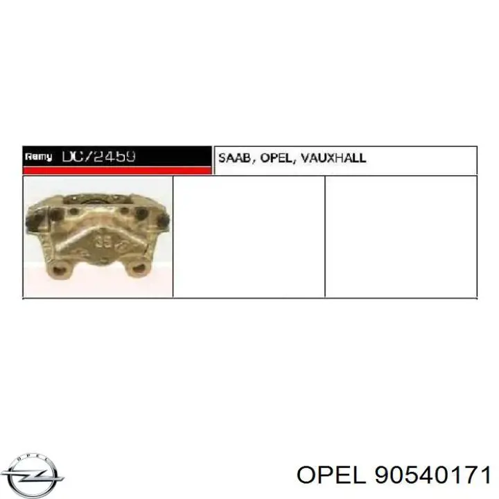 Тормозной суппорт правый задний Opel 90540171 цена, от 35.76 USD