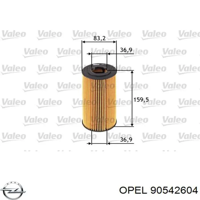90542604 Opel масляный фильтр