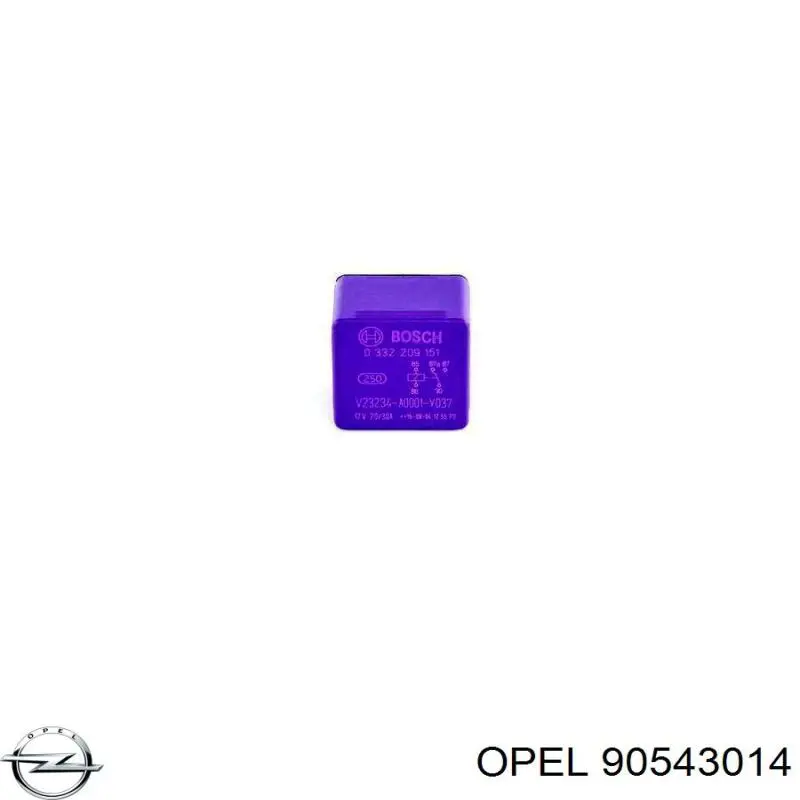 Реле вентилятора Opel 90543014