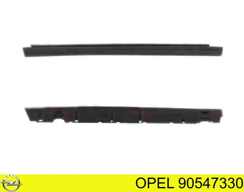 90547330 Peugeot/Citroen placa sobreposta (moldura externa direita de acesso)