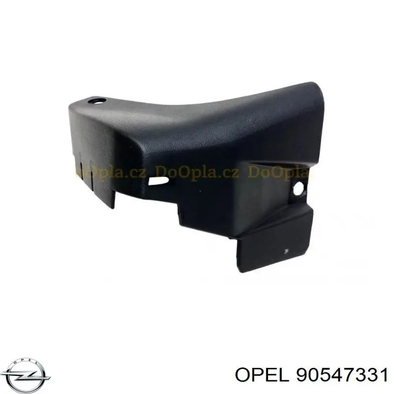 90547331 Opel placa sobreposta (moldura externa traseira esquerda de acesso)