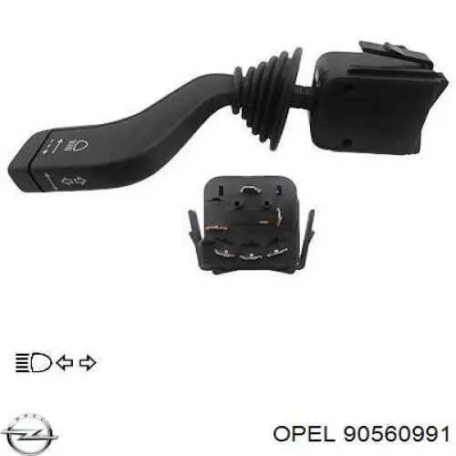 Подрулевой переключатель левый Opel 90560991