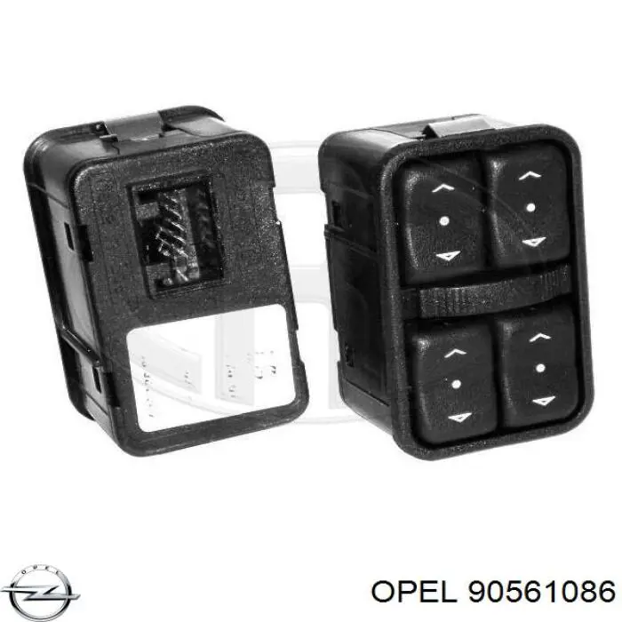 Кнопочный блок управления стеклоподъемником передний левый 90561086 Opel