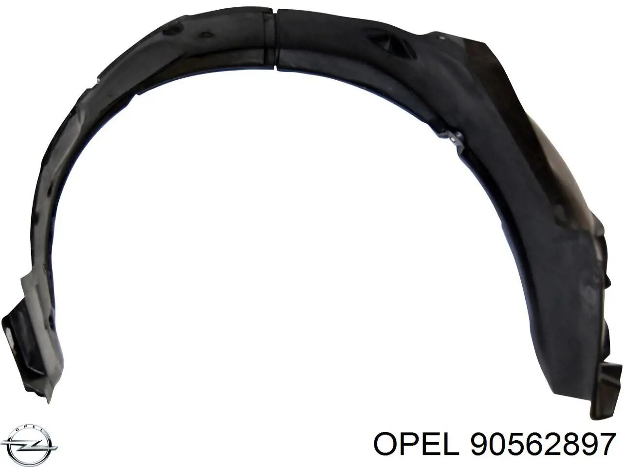 90562897 Opel guarda-barras esquerdo do pára-lama dianteiro
