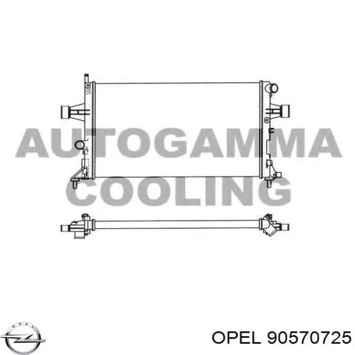 90570725 Opel Радиатор основной