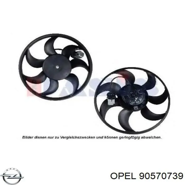 Электровентилятор охлаждения в сборе Opel 90570739 цена, от 61.87 USD