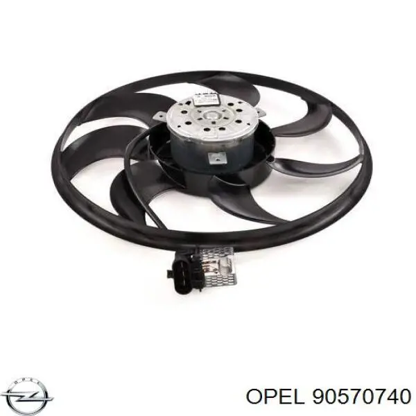 90570740 Opel Диффузор радиатора охлаждения в сборе с мотором