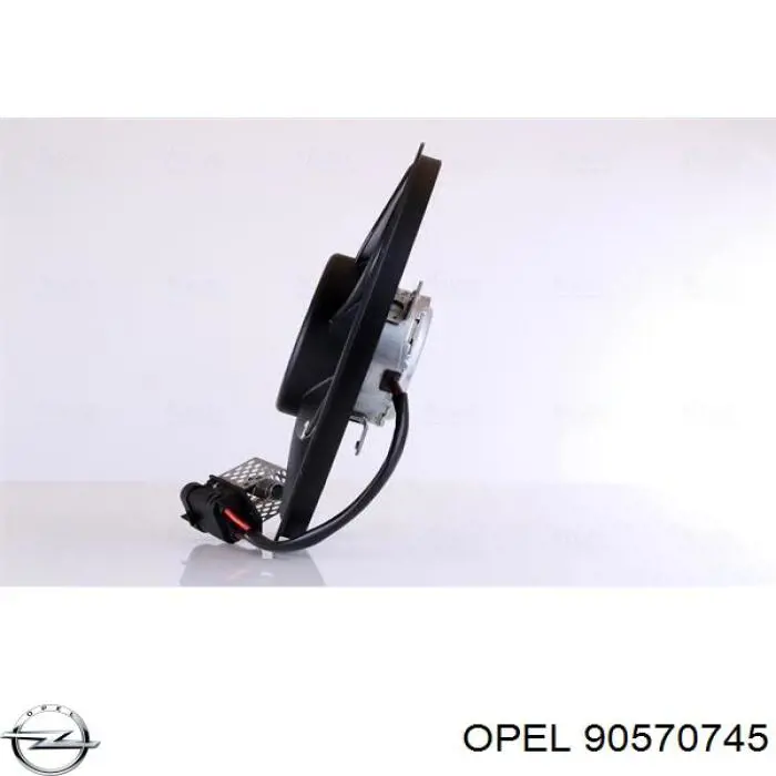 Купить 90570745 Opel Диффузор вентилятора в сборе с мотором и крыльчаткой