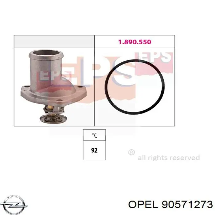 90571273 Opel термостат