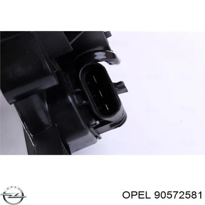 Купить 90572581 Opel Диффузор вентилятора в сборе с мотором и крыльчаткой